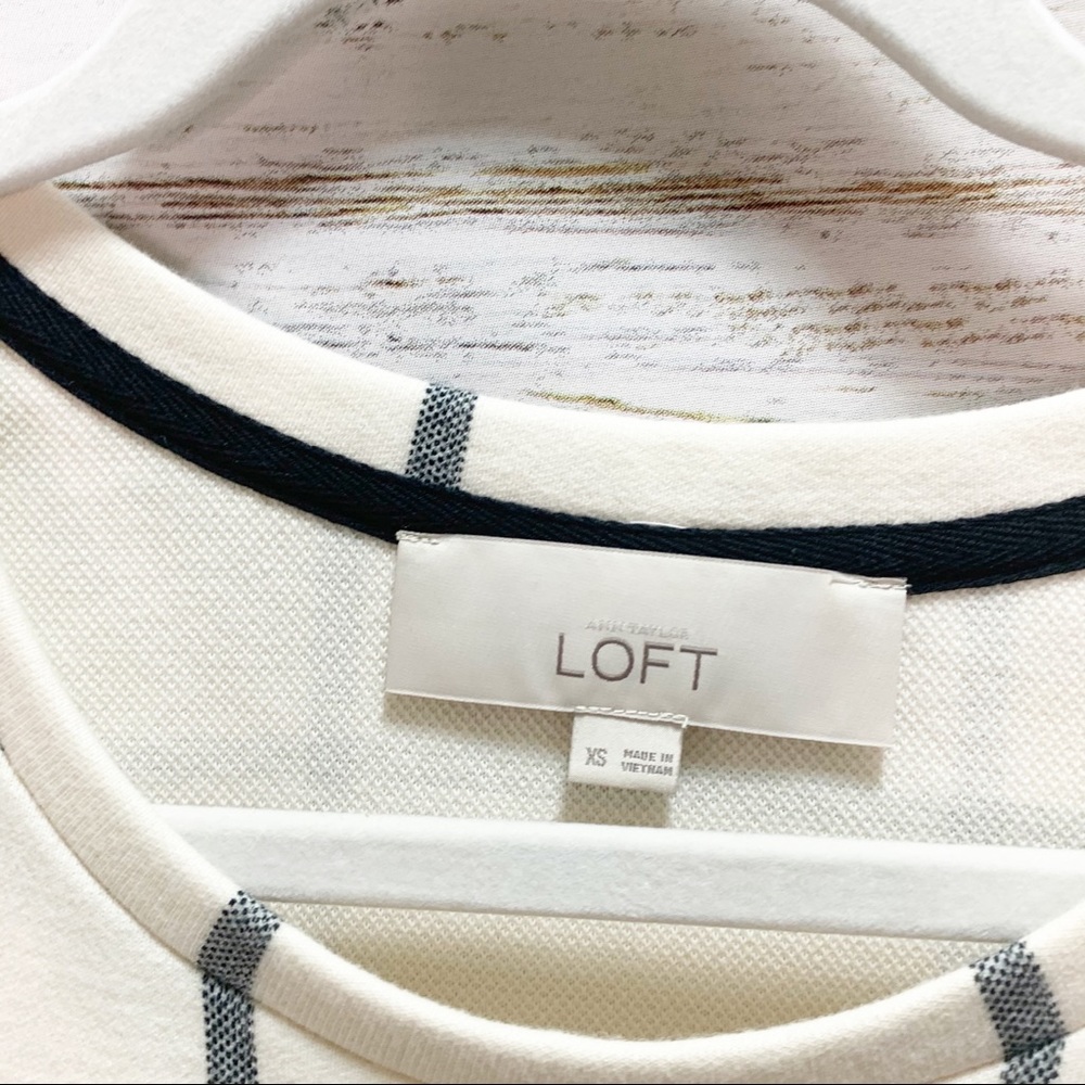 🛍LOFT SQUARE PRINT COTTON SWEATSHIRT - Picture 3 of 4